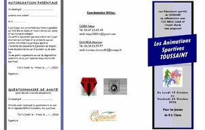 Animations Sportives Cossé-le-Vivien Toussaint 2026