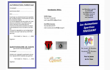 Animations Sportives Cossé-le-Vivien Toussaint 2026